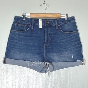 New MADEWELL High Rise Denim Shorts Cutoff Size 32 Style# L0360